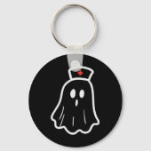 Ghost Nurse Halloween Costume Retro Herfst Scrub T Sleutelhanger (Voorkant)