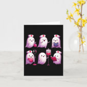 Ghost Nurse Halloween Crew Funny Scrub Er Run Nurs Kaart (Gele Bloem)