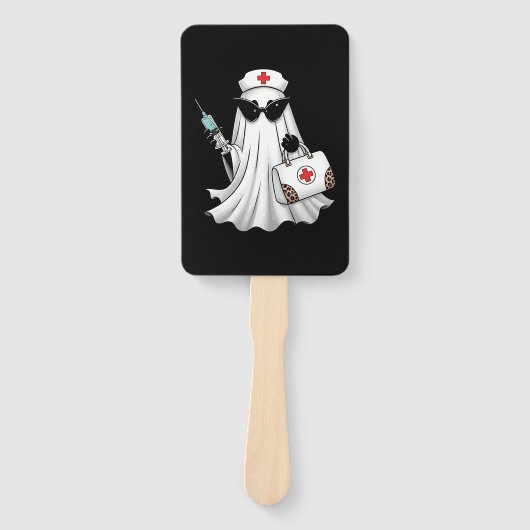 Ghost Nurse Halloween Handwaaier (Voorkant)