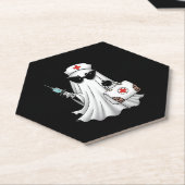 Ghost Nurse Halloween Kartonnen Onderzetters (Schuin)