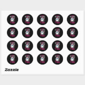 Ghost Nurse Halloween Nursing Breast Cancer Nk Rib Ronde Sticker (Vel)
