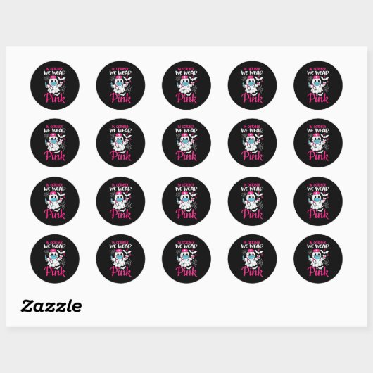 Ghost Nurse Halloween Nursing Breast Cancer Nk Rib Ronde Sticker (Vel)