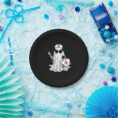 Ghost Nurse Halloween Papieren Bordje (Feest)