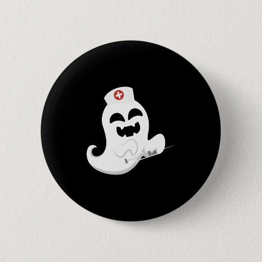 Ghost Nurse Halloween Ronde Button 5,7 Cm (Voorkant)