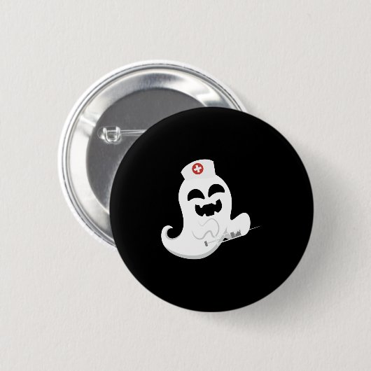 Ghost Nurse Halloween Ronde Button 5,7 Cm (Voorkant /achterkant)