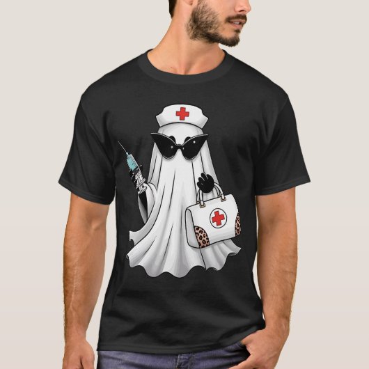 Ghost Nurse Halloween T-shirt (Voorkant)