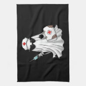 Ghost Nurse Halloween Theedoek (Verticaal)