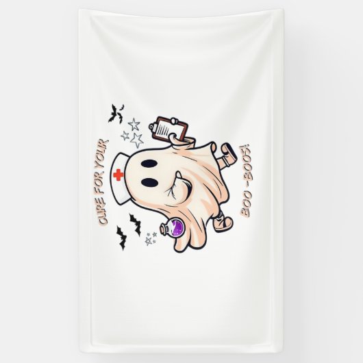 Ghost Nurse met magische drank - remedie voor je l Spandoek (Verticaal)