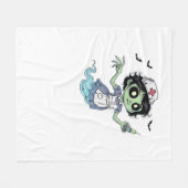 Ghost Nurse Spookily Caring en Whimically Haunt Fleece Deken (Voorkant (Horizontaal))