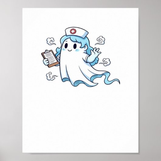 Ghost Nurse Spookily Caring en Whimically Haunt Poster (Voorkant)