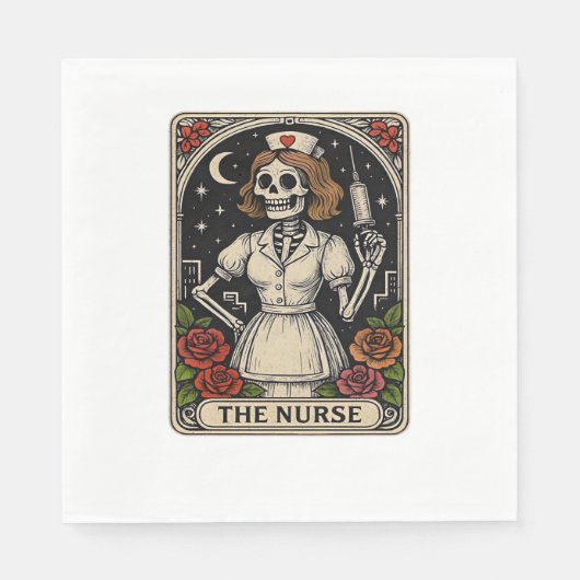 Ghost Nurse Spookily Caring en Whimically Haunt Servet (Voorkant)