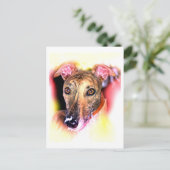 Ghost of a greyhound dog briefkaart (Staand voorkant)