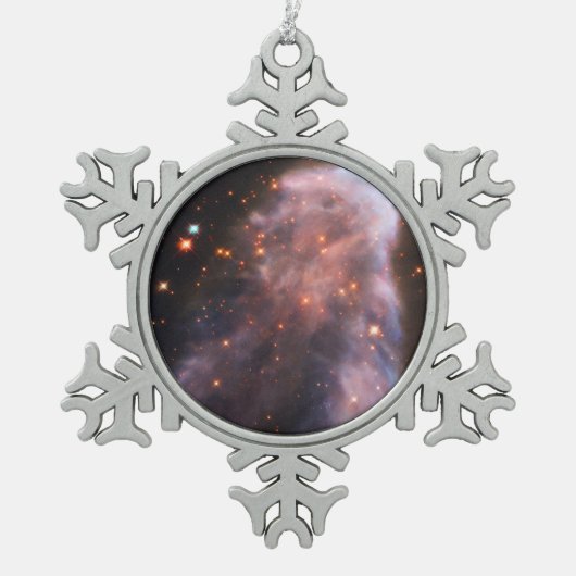 Ghost of Cassiopeia Nebula Tin Sneeuwvlok Ornament (Voorkant)