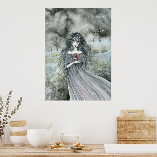 Ghost of Cathy Fantasy Gothic Art Molly Harrison Poster (Keuken)