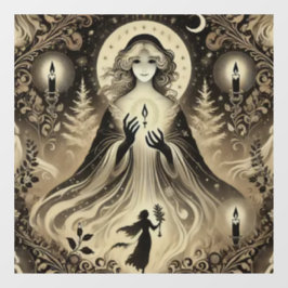 Ghost of Christmas Past Candle Raamsticker