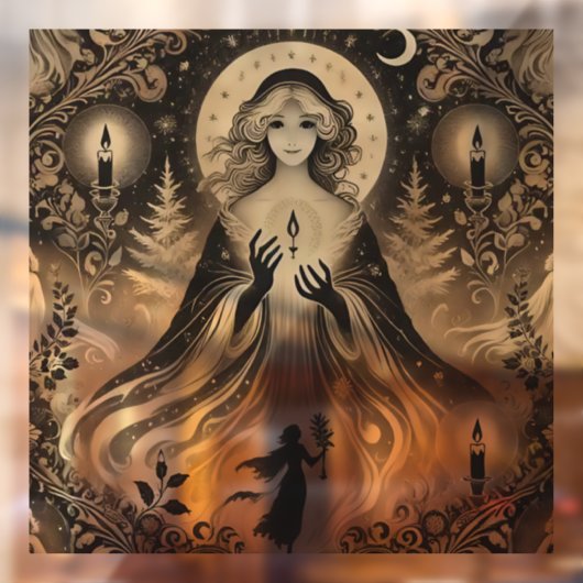 Ghost of Christmas Past Candle Raamsticker (Vel 2)