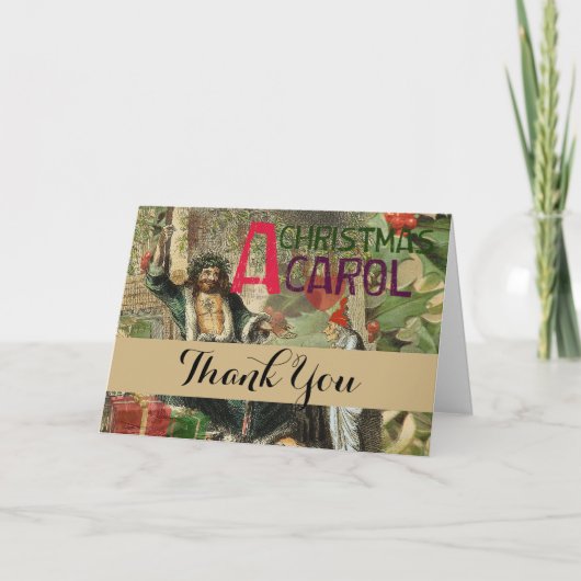 Ghost of Christmas Present Illustratie Scrooge Bedankkaart (Voorkant)