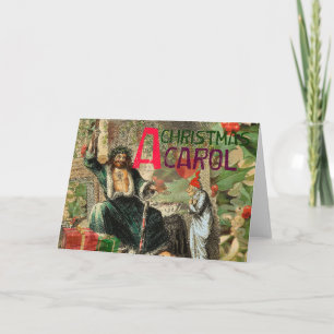Ghost of Christmas Present Illustratie Scrooge Feestdagen Kaart