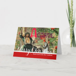 Ghost of Christmas Present Illustratie Scrooge Feestdagen Kaart