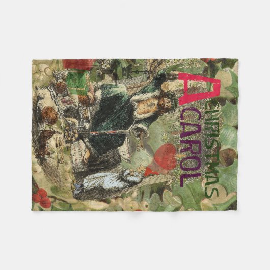 Ghost of Christmas Present Illustratie Scrooge Fleece Deken (Voorkant (Horizontaal))