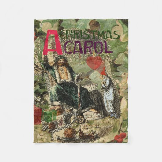 Ghost of Christmas Present Illustratie Scrooge Fleece Deken (Voorkant)