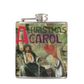 Ghost of Christmas Present Illustratie Scrooge Heupfles (Voorkant)