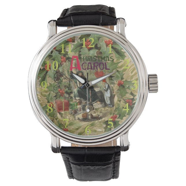 Ghost of Christmas Present Illustratie Scrooge Horloge (Voorkant)
