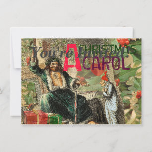 Ghost of Christmas Present Illustratie Scrooge Kaart