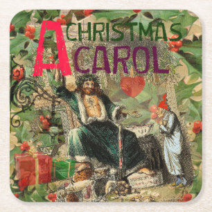 Ghost of Christmas Present Illustratie Scrooge Kartonnen Onderzetters