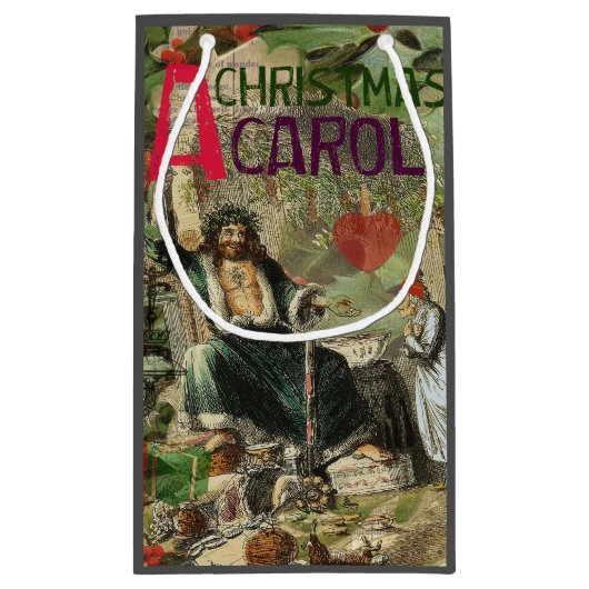 Ghost of Christmas Present Illustratie Scrooge Klein Cadeauzakje (Achterkant)