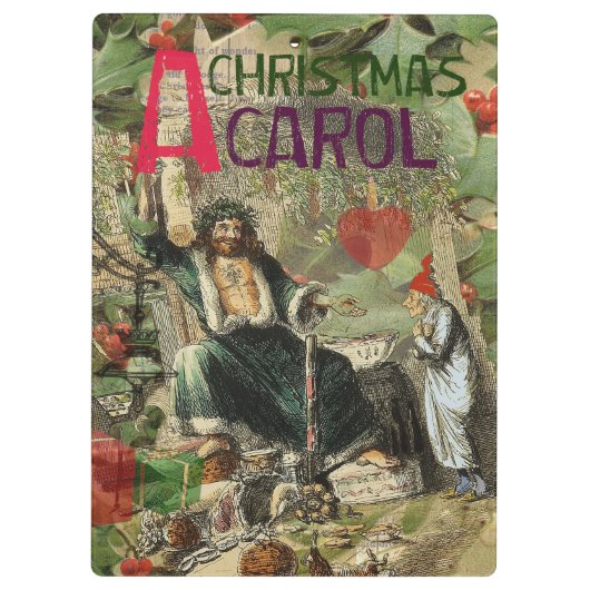 Ghost of Christmas Present Illustratie Scrooge Klembord (Achterkant)