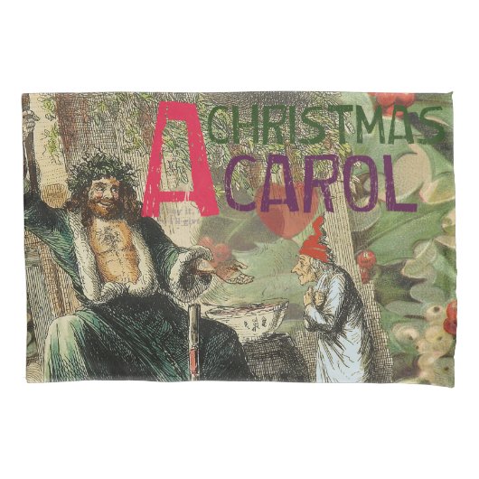 Ghost of Christmas Present Illustratie Scrooge Kussensloop (Voorkant)