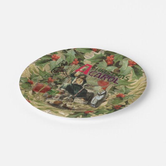 Ghost of Christmas Present Illustratie Scrooge Papieren Bordje (Gekanteld)