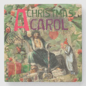 Ghost of Christmas Present Illustratie Scrooge Stenen Onderzetter (Voorkant)