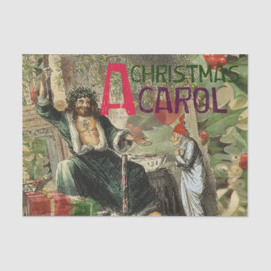 Ghost of Christmas Present Illustratie Scrooge Tissuepapier (Voorkant)