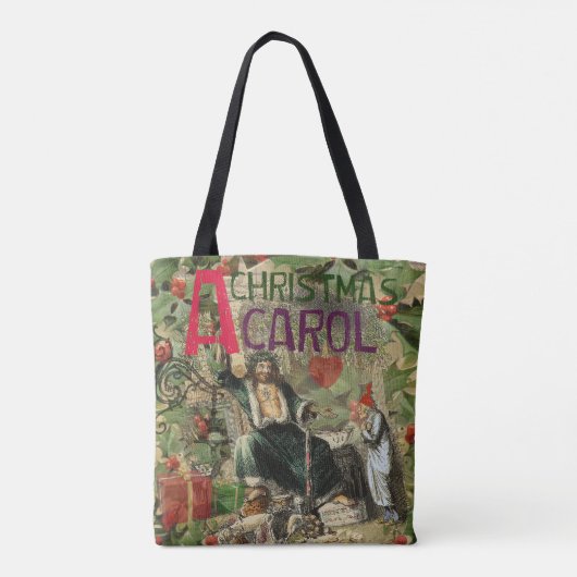 Ghost of Christmas Present Illustratie Scrooge Tote Bag (Achterkant)