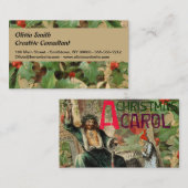 Ghost of Christmas Present Illustratie Scrooge Visitekaartje (Voorkant / Achterkant)