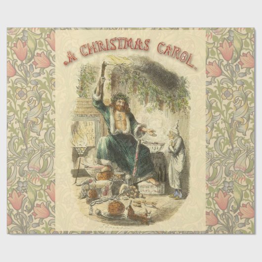 Ghost of Christmas Present Scrooge Cadeaupapier (Vlak)