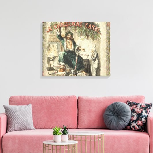 Ghost of Christmas Present Scrooge Canvas Afdruk (Insitu (Woonkamer))
