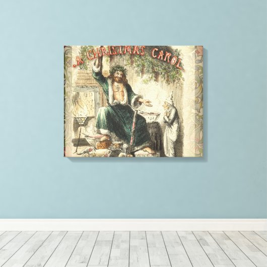 Ghost of Christmas Present Scrooge Canvas Afdruk (Insitu (Houten vloer))