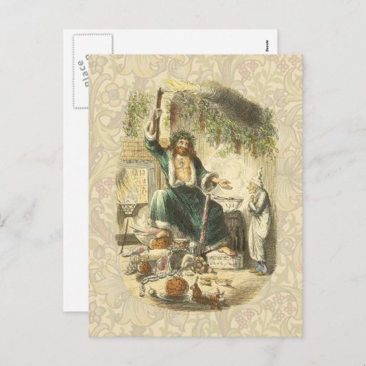 Ghost of Christmas Present Scrooge Feestdagenkaart (Voorkant / Achterkant)