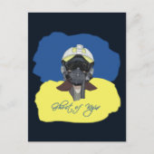 Ghost of Kiev. Piloot verdediger van Kiev. Briefkaart (Voorkant)