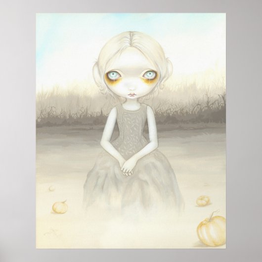 Ghost of the Pumpkin Patch ART PRINT halloween (Voorkant)