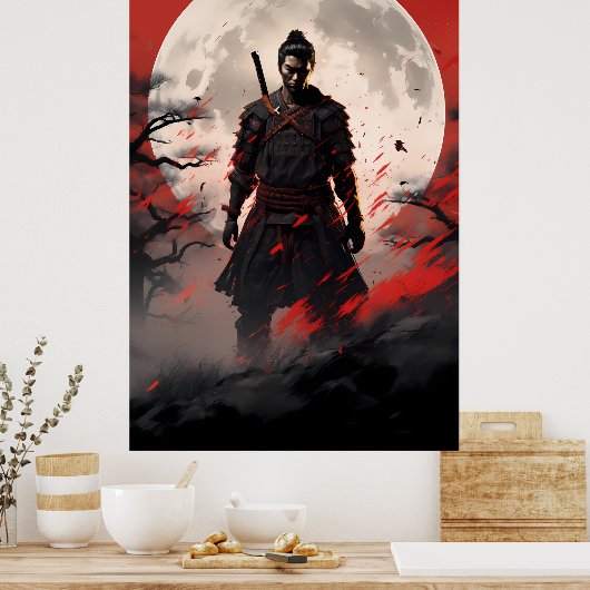Ghost of Tsushima Samurai Poster (Keuken)