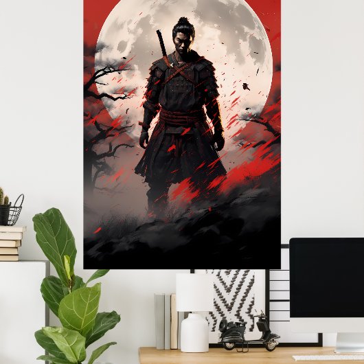 Ghost of Tsushima Samurai Poster (Thuiskantoor)