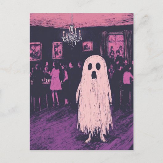 Ghost op het feest briefkaart (Voorkant)
