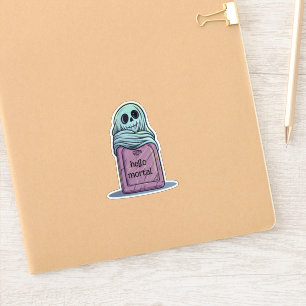 Ghost op Tombstone Sticker