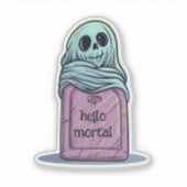 Ghost op Tombstone Sticker (Voorkant)
