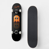 ghost oranje zwarte naam perso Fan art Pac-Man Persoonlijk Skateboard (Voorkant)