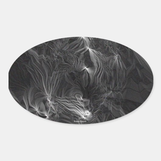 Ghost Ovale Sticker (Voorkant)